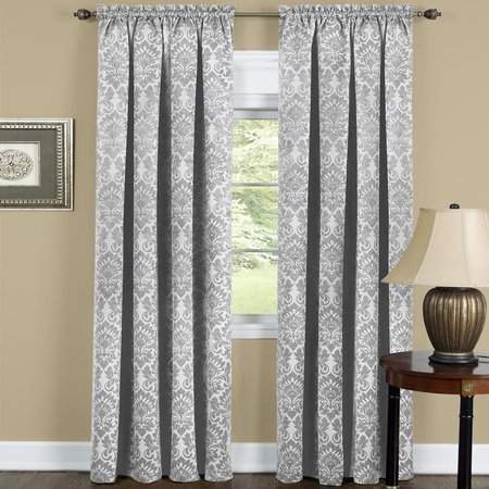 ACHIM IMPORTING Achim 52 x 84 in. Polyester Blackout Rod Pocket Single Curtain Panel, Silver SUPN84SV12